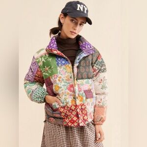 FOUND GARDENIA TAPESTRY PUFFER JACKET